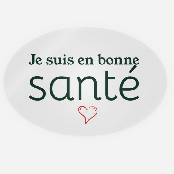 Autocollant énergétique "Je suis en bonne santé"