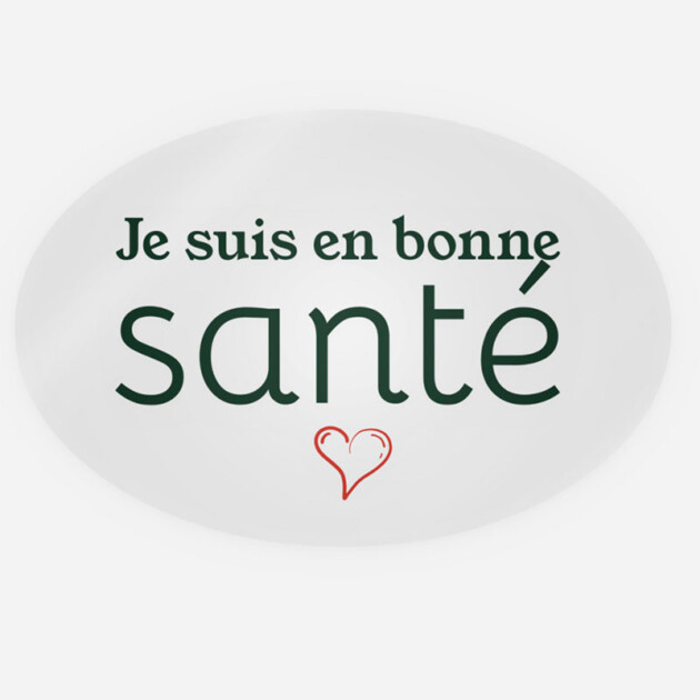 Autocollant énergétique "Je suis en bonne santé"