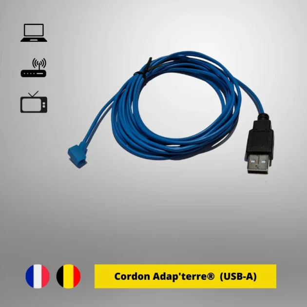 Cordon de mise à la terre (3m) avec prise USB type A
