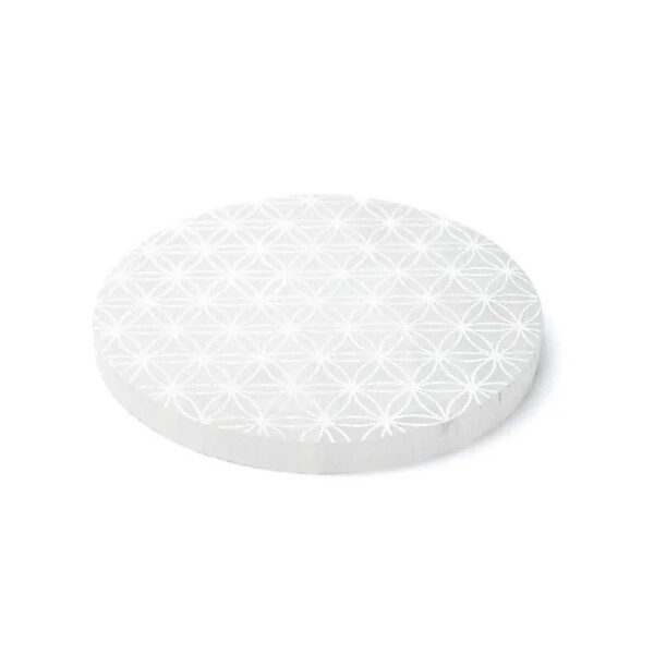 Plaque de Sélénite Fleur de Vie – Recharge & Dynamisation Énergétique – 12 cm – Image 2