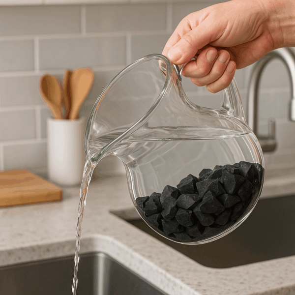Shungite Concassée pour Purifier l’Eau – Sachet 500 g