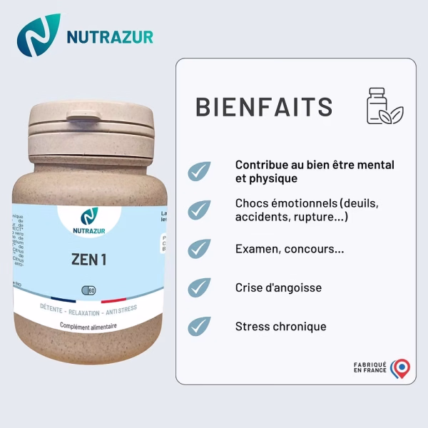 Zen 1 (60 gélules) - Anti stress et relaxant naturel – Image 3